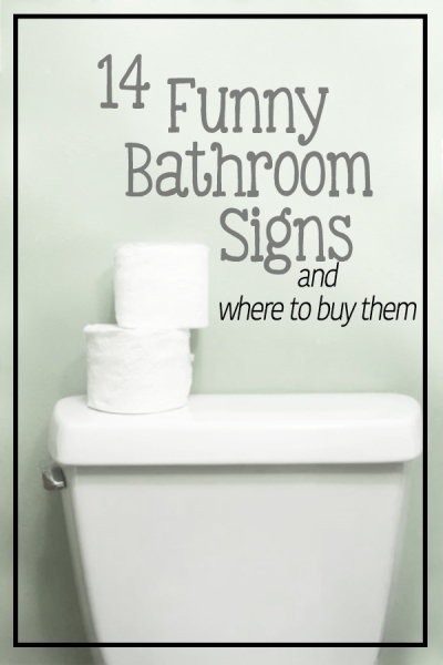 14 funny bathroom signs and where to buy them