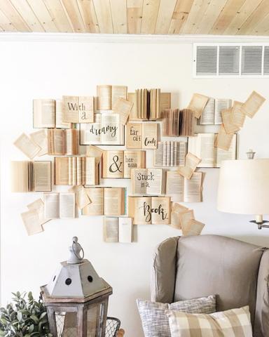 15 Clever Ways to Decorate with Books and Book Pages – TamCam10